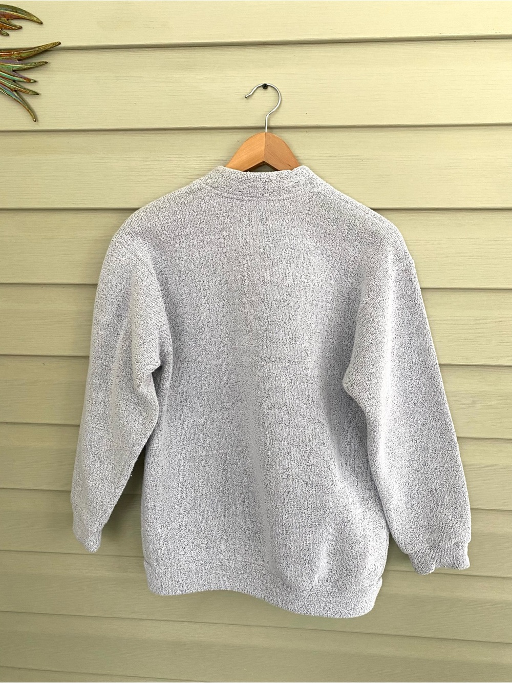 Vintage 90s ACES fleece cardigan sweatshirt embroidered hearts cottage granny M - Picture 3 of 12